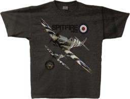 Image de Supermarine Spitfire MK IX Tshirt Spitfire Formation grau
